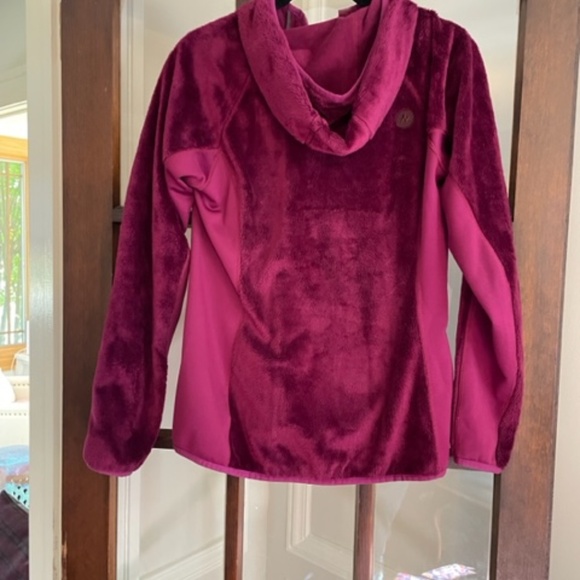 Marmot Hooded Zip-Up Purple Fleece Jacket Size Medium - Picture 8 of 8